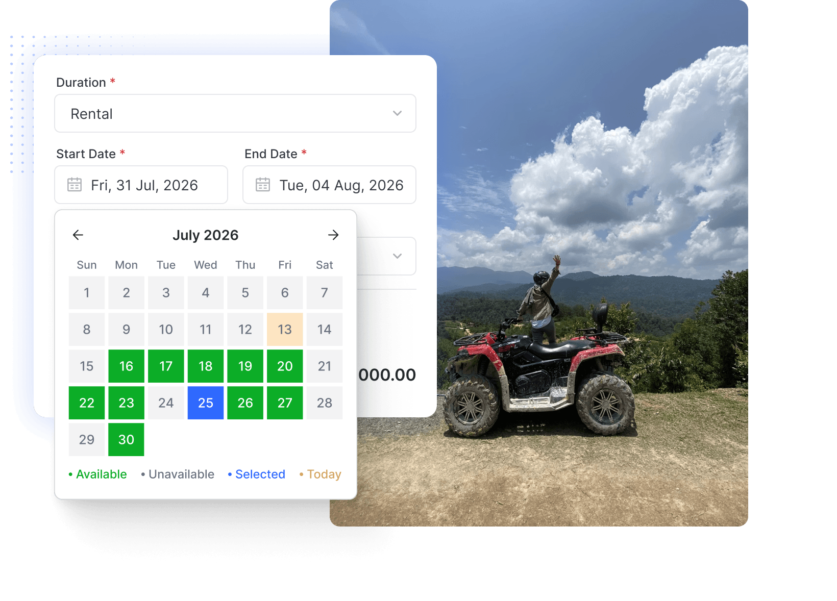 ATV rental and tour software