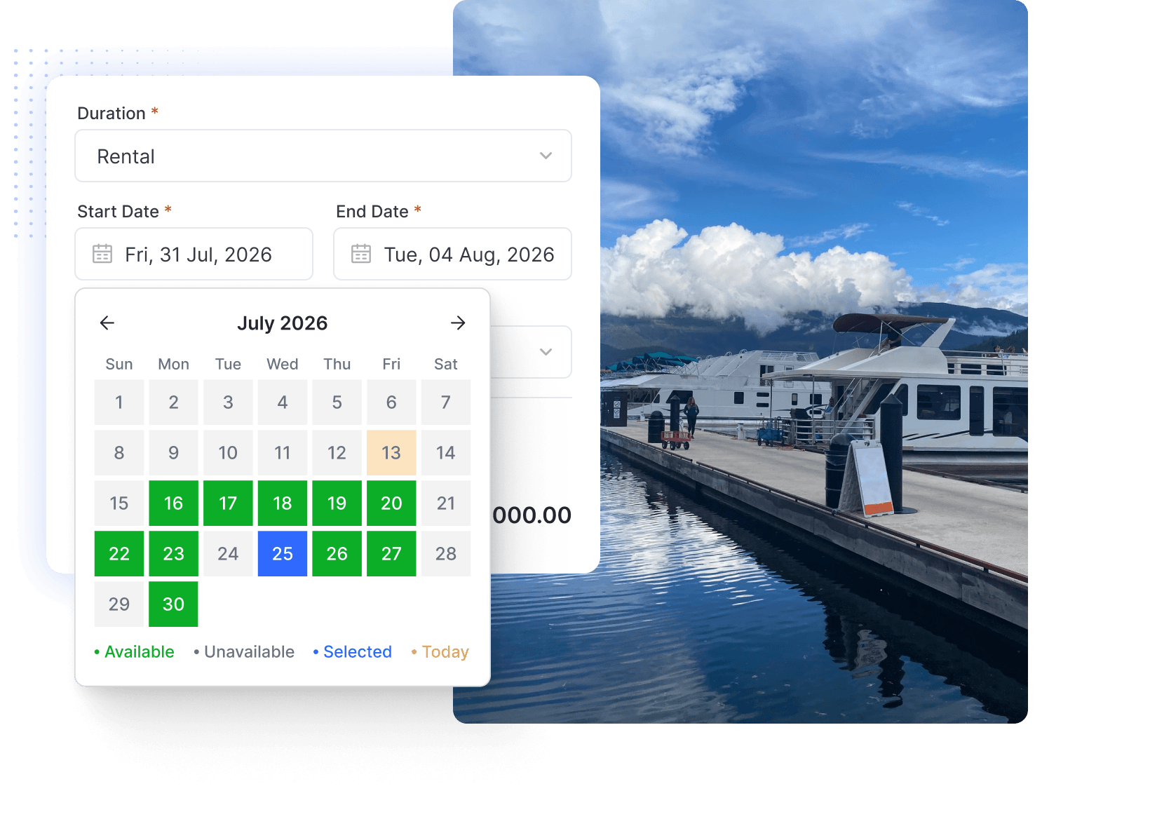 Houseboat rental management