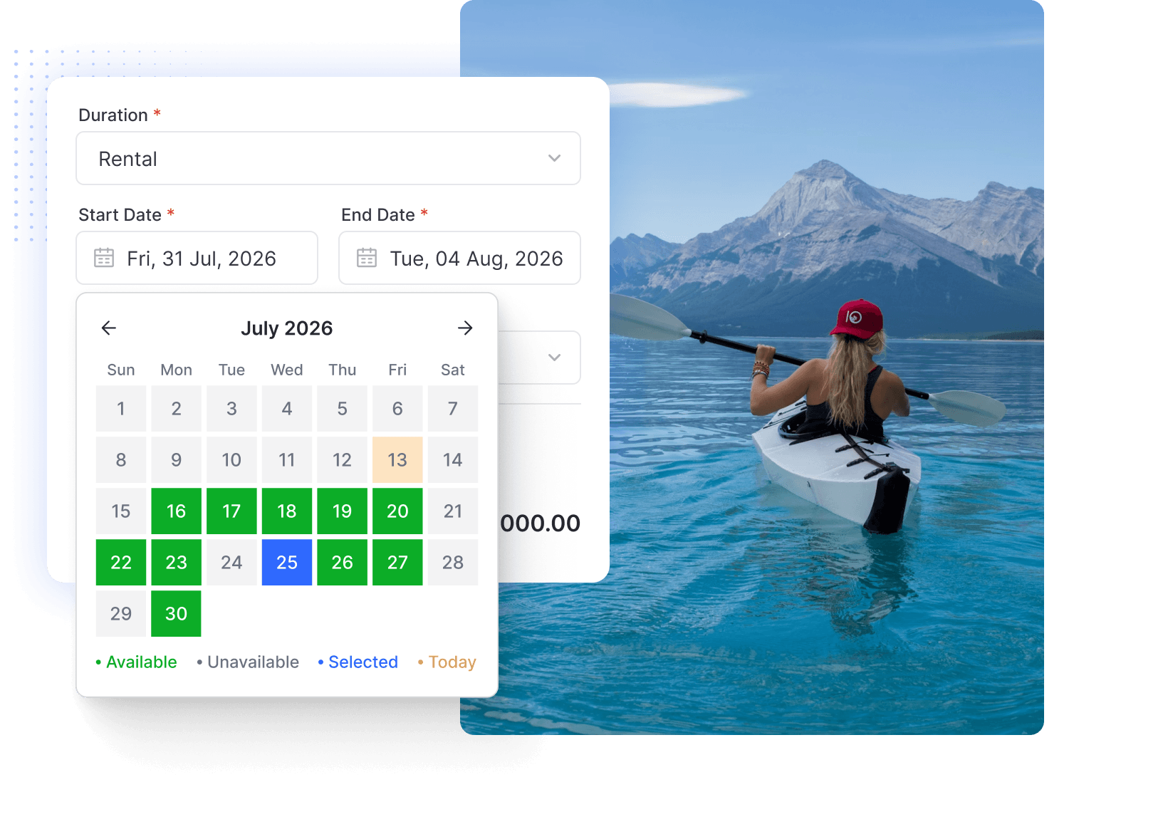 Kayak and SUP rental management