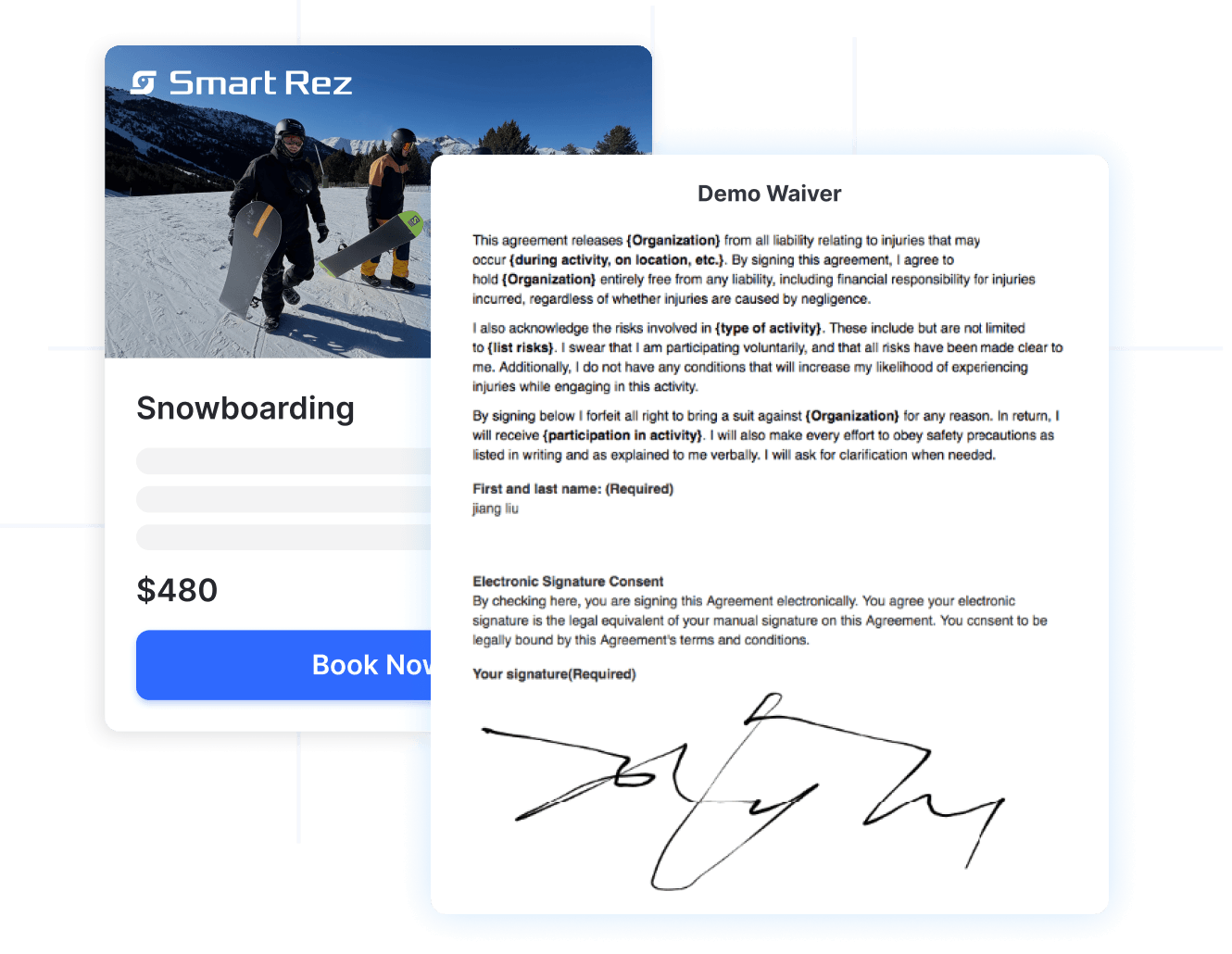 Ski rental features